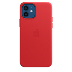 Funda MagSafe Cuero iPhone 12 Rojo