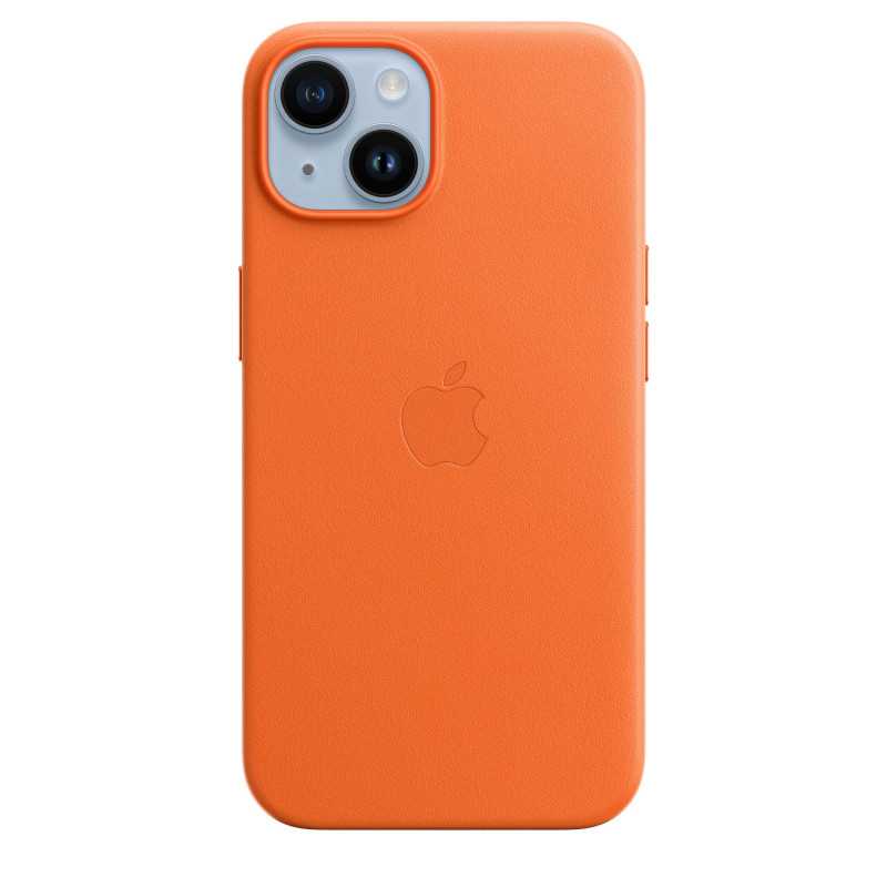 Funda MagSafe Cuero iPhone 14 Naranja