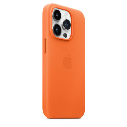 Funda Cuero iPhone 14 Pro Naranja