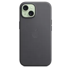 Funda tejido fino iPhone 15 negro 4