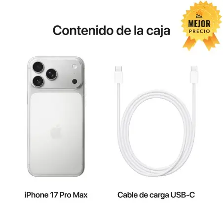 🎁 El regalo perfecto iPhone 17 Pro Max 1TB Plata 