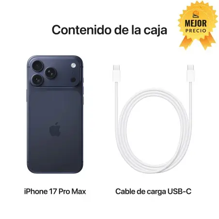 🎁 El regalo perfecto iPhone 17 Pro Max 1TB Azul oscuro 