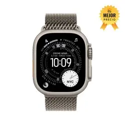 🤑Rebajas Watch Ultra 3 Cell 49mm Titanio Natural Correa Milanese L 