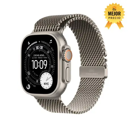 🤑Rebajas Watch Ultra 3 Cell 49mm Titanio Natural Correa Milanese M 