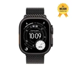 🤑Rebajas Watch Ultra 3 Cell 49mm Titanio Negro Correa Milanese Negra M 