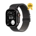 🤑Rebajas Watch Ultra 3 Cell 49mm Titanio Negro Correa Milanese Negra S 