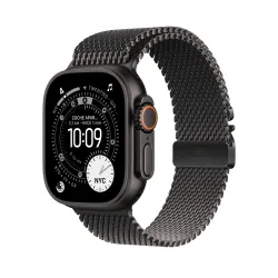 🤑Rebajas Watch Ultra 3 Cell 49mm Titanio Negro Correa Milanese Negra S  2