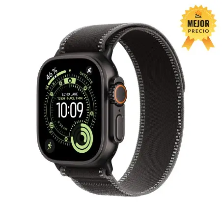 🤑Rebajas Watch Ultra 3 Cell 49mm Titanio Negro Correa negra carbón S/M 