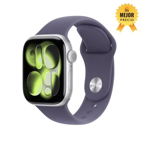 🤑Rebajas Watch 11 46 mm Plata Correa deportiva Niebla lila M/L 