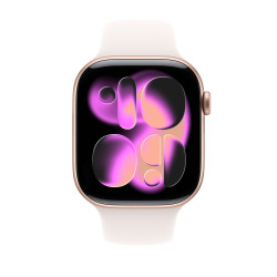 🤑Rebajas Watch 11 Cell 46 mm Oro rosa Correa deportiva blanco estrella M/L 