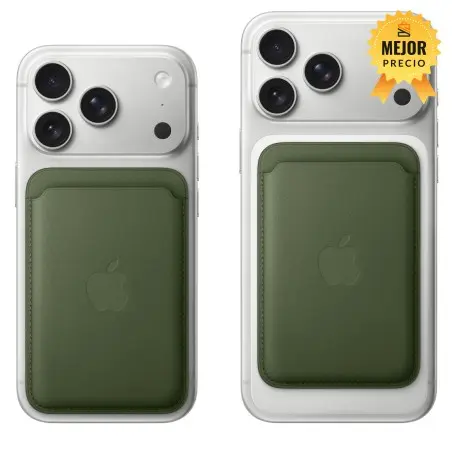 🤑Rebajas Cartera de trenzado fino con MagSafe para el iPhone Musgo 