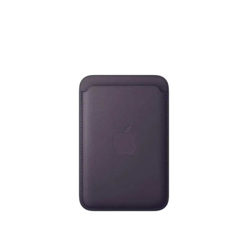 Cartera de trenzado fino con MagSafe para el iPhone- Púrpura Medianoche