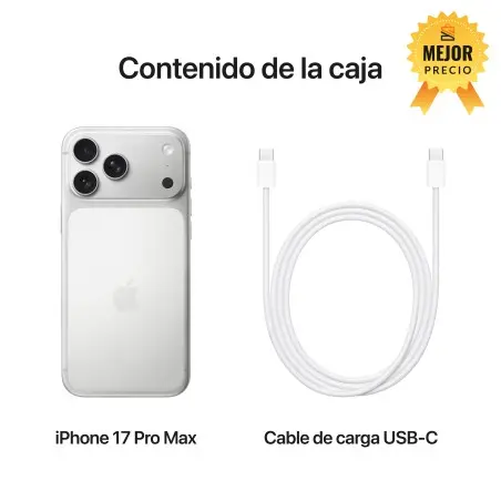 🎁 El regalo perfecto iPhone 17 Pro Max 256GB Plata 