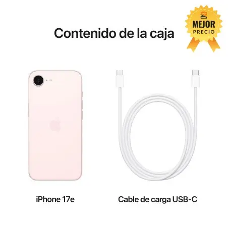 🤑Rebajas iPhone 17e 512GB Rosa Suave 