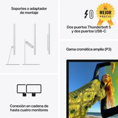 🤑Rebajas Studio Display con vidrio nanotexturizado y adaptador de montaje VESA 