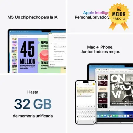 🤑Rebajas MacBook Air 13 M5 24GB 1TB Medianoche 