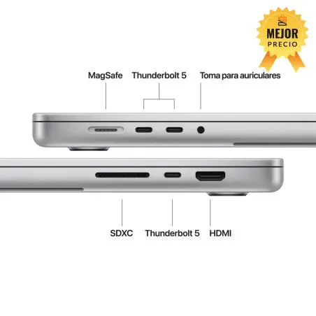 🤑Rebajas MacBook Pro 16 M5 Pro 48GB 1TB Plata 