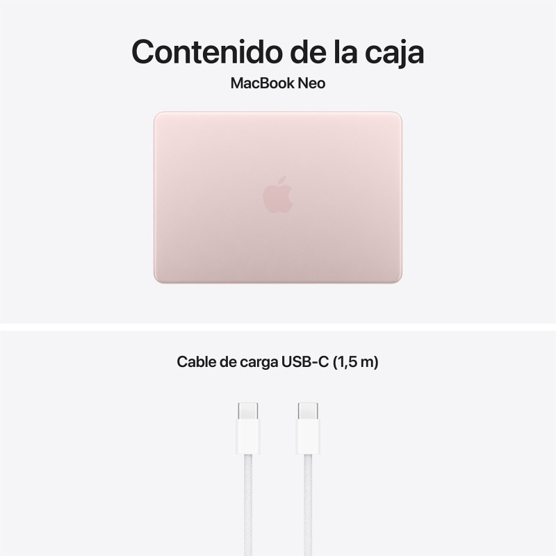 🤑Rebajas MacBook Neo A18 Pro 8GB 512GB Touch ID Rosa nube 