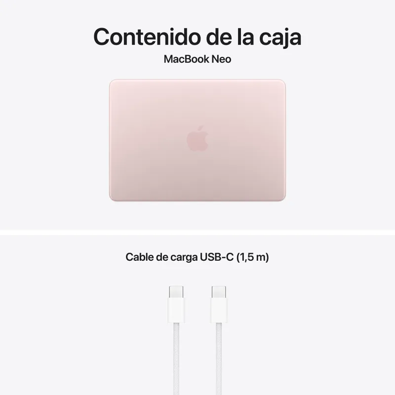 MacBook Neo A18 Pro 8GB 512GB Touch ID Rosa nube
