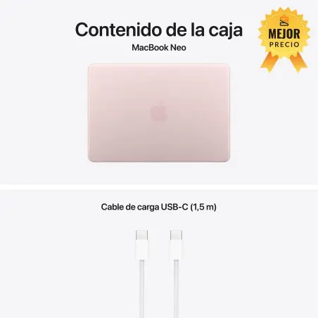 🤑Rebajas MacBook Neo A18 Pro 8GB 512GB Touch ID Rosa nube 