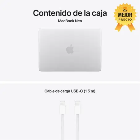 🤑Rebajas MacBook Neo A18 Pro 8GB 512GB Touch ID Plata 