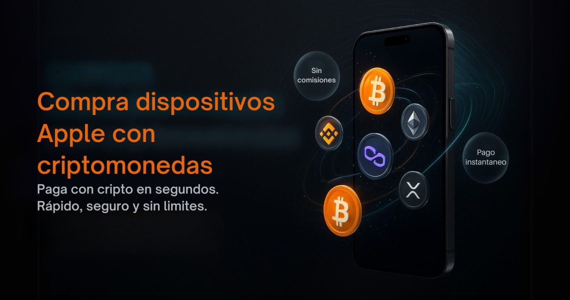Compra dispositivos Apple con criptomonedas